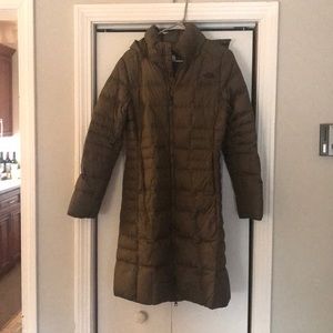 Knee length north face winter jacket
